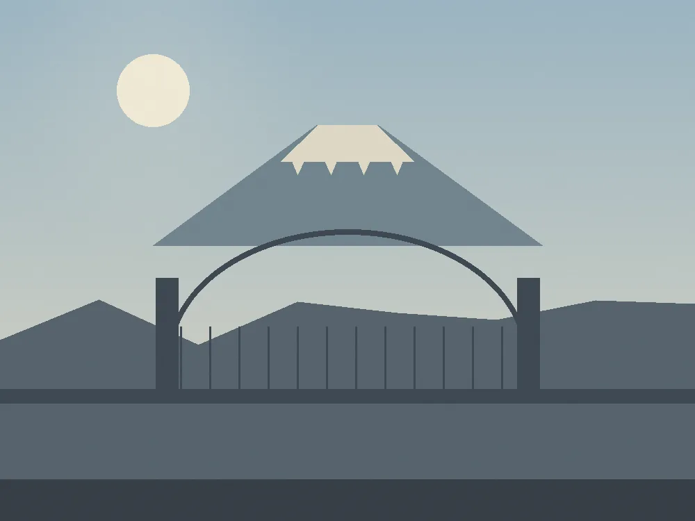 三島天空步道的插畫