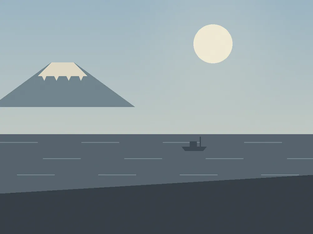 三津海水浴場的插畫